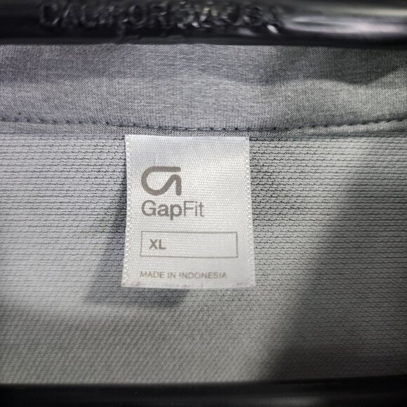 Womens Gray GapFit Jacket Full Zip Long Sleeve Mock Neck Polyester Blend Size XL - Picture 6 of 12